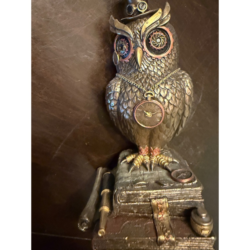 Veronese Design Steampunk Owl Figurine Studio Collection Bronze Resin Statue